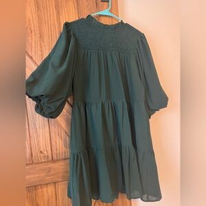 Midi Dress in Emerald Green